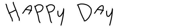 Happy Day font preview